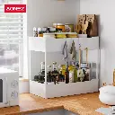 Aonez White Square 2-Tier Desktop Storage Rack (1).webp