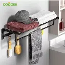 COOGER 50cm Towel Holder - Black (1).webp