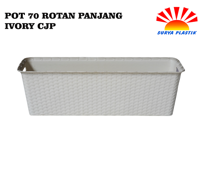 POT 70 ROTAN PANJANG IVORY CJP