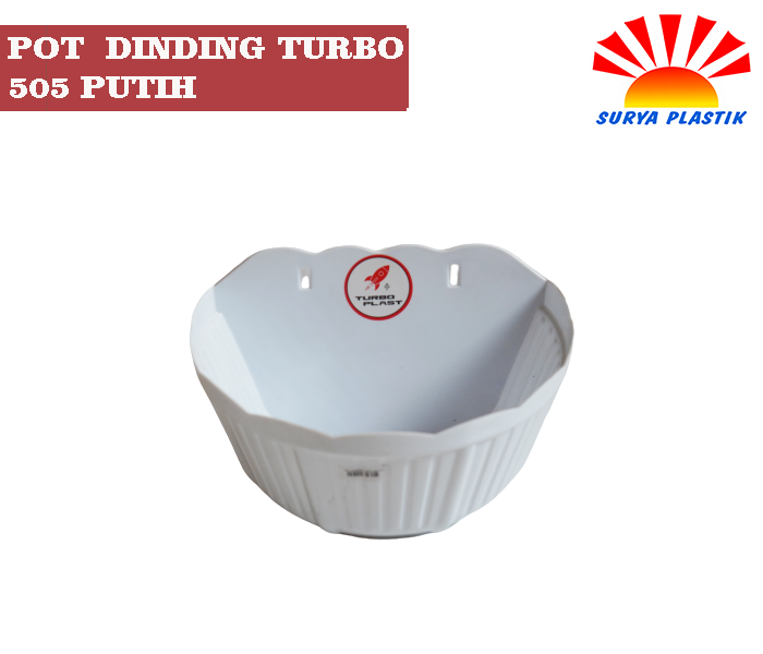 POT BUNGA DINDING 505 PUTIH TURBO