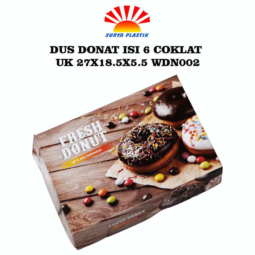 DUS DONAT ISI 6 COKLAT UK 27X18.5X5.5 WDN002