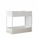 AONEZ WHITE SQUARE 2-TIER DESKTOP STORAGE RACK