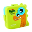 ECENTIO CHILDREN THREE-COMPARTMENT LUNCH BOX WITH RUBBER INSIDE CARTOON DINOSAUR GREEN