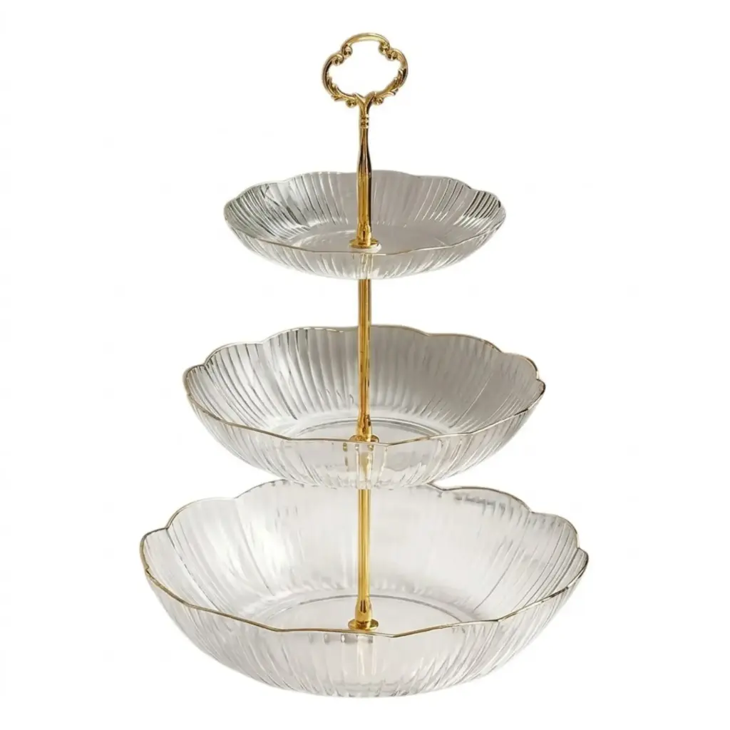 FRUIT PLATE TRANSPARAN SUSUN 3