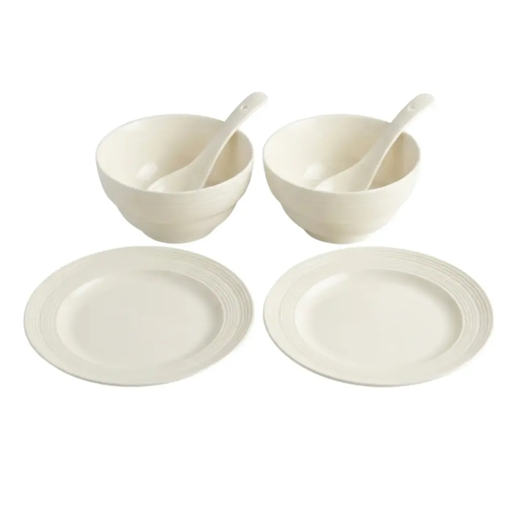 EON - H222 ONXY GARIS SET 6 (BOWL+SPOON+PLATE@2)