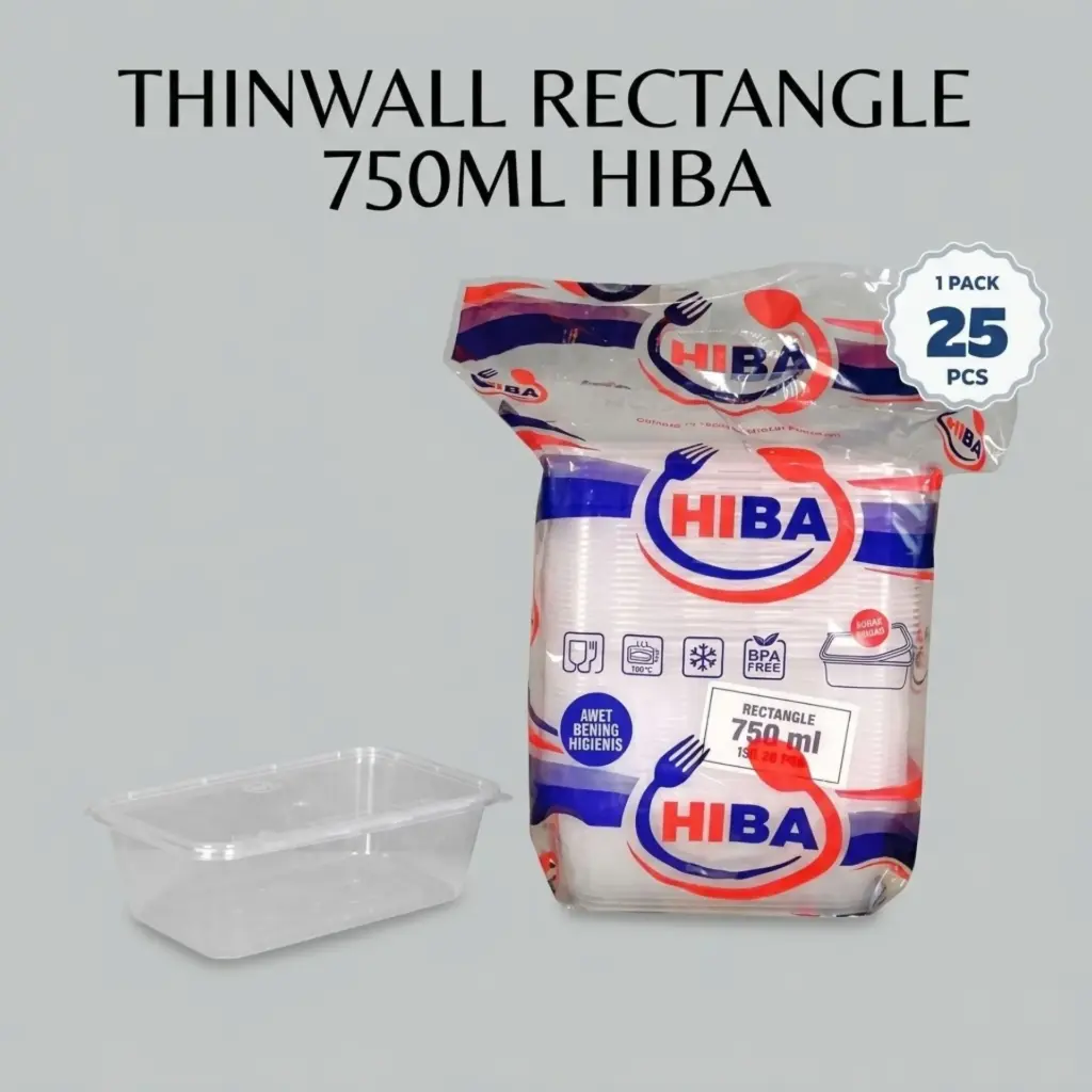 THINWALL RECTANGLE 750ML HIBA