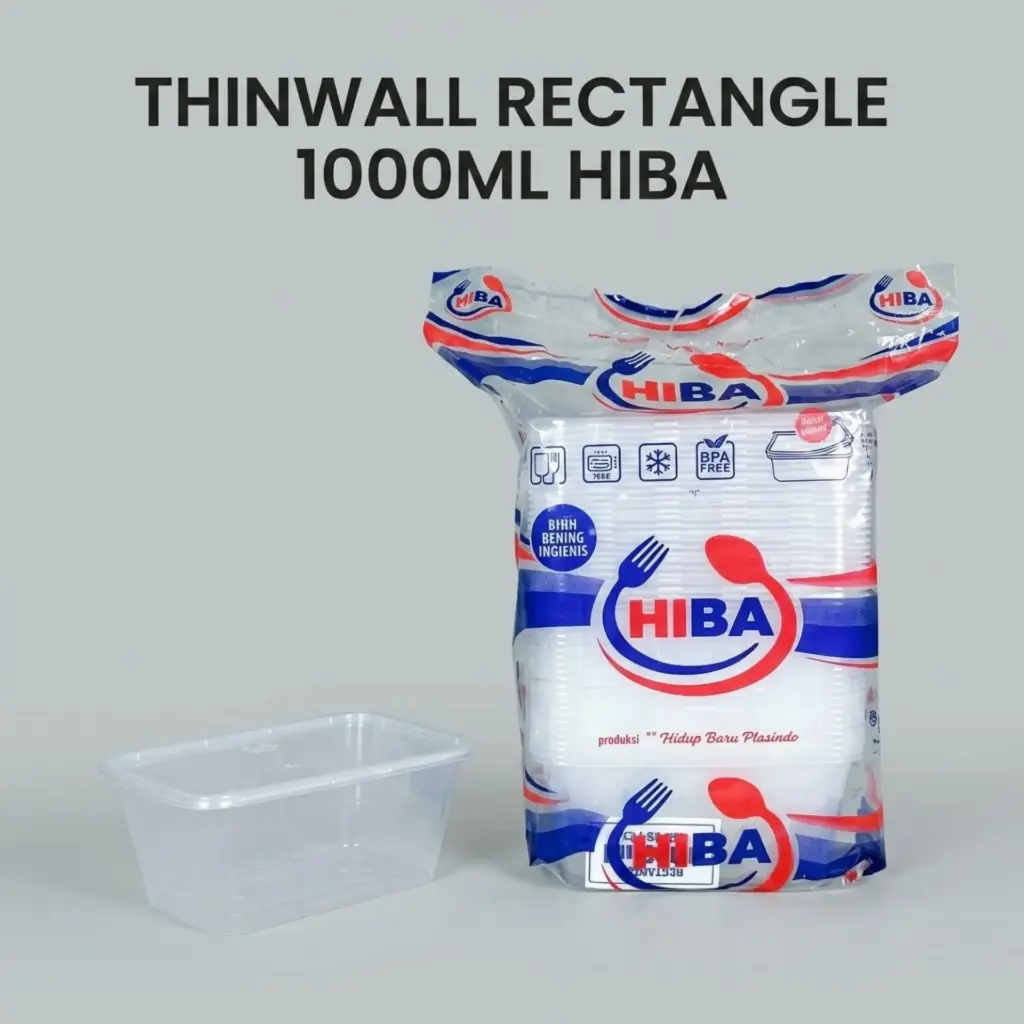 THINWALL RECTANGLE 1000ML HIBA