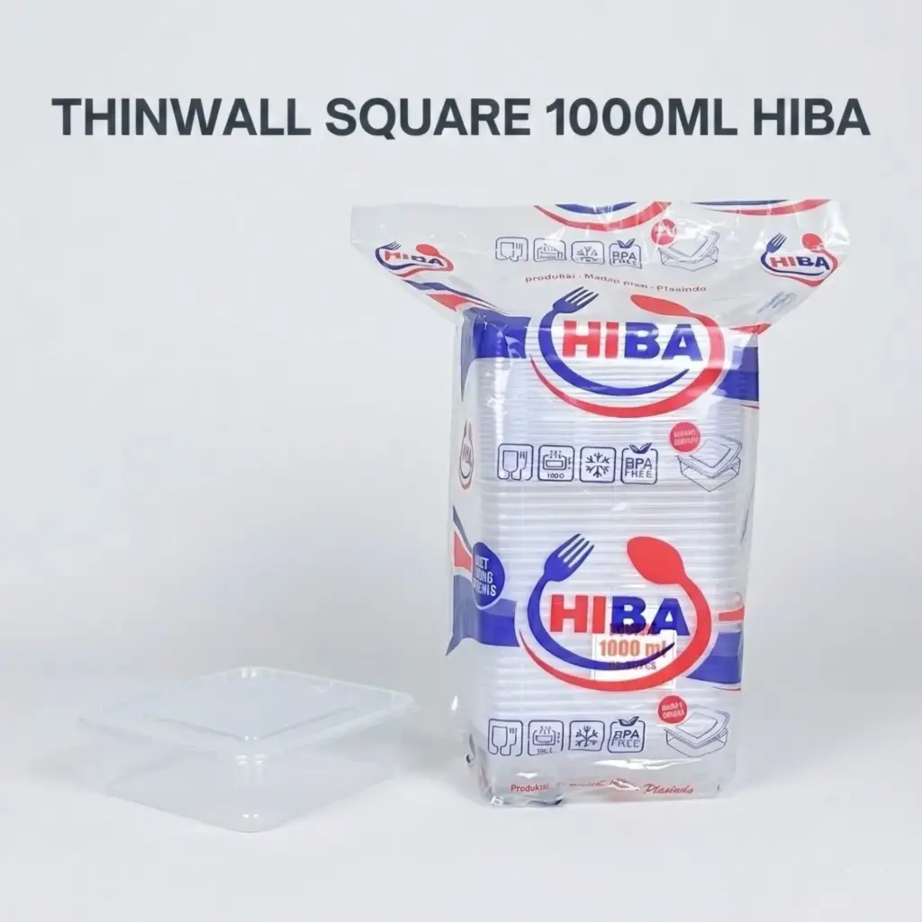THINWALL SQUARE 1000ML HIBA