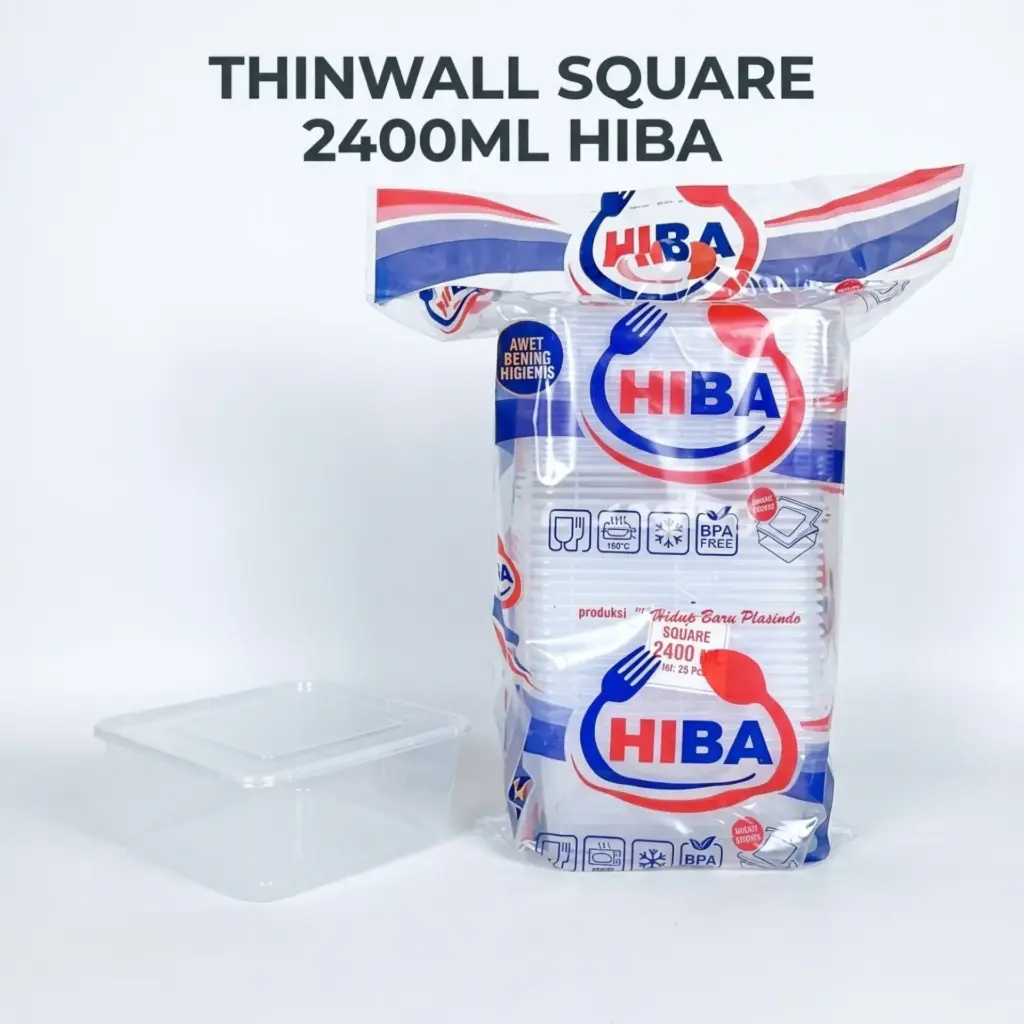 THINWALL SQUARE 2400ML HIBA