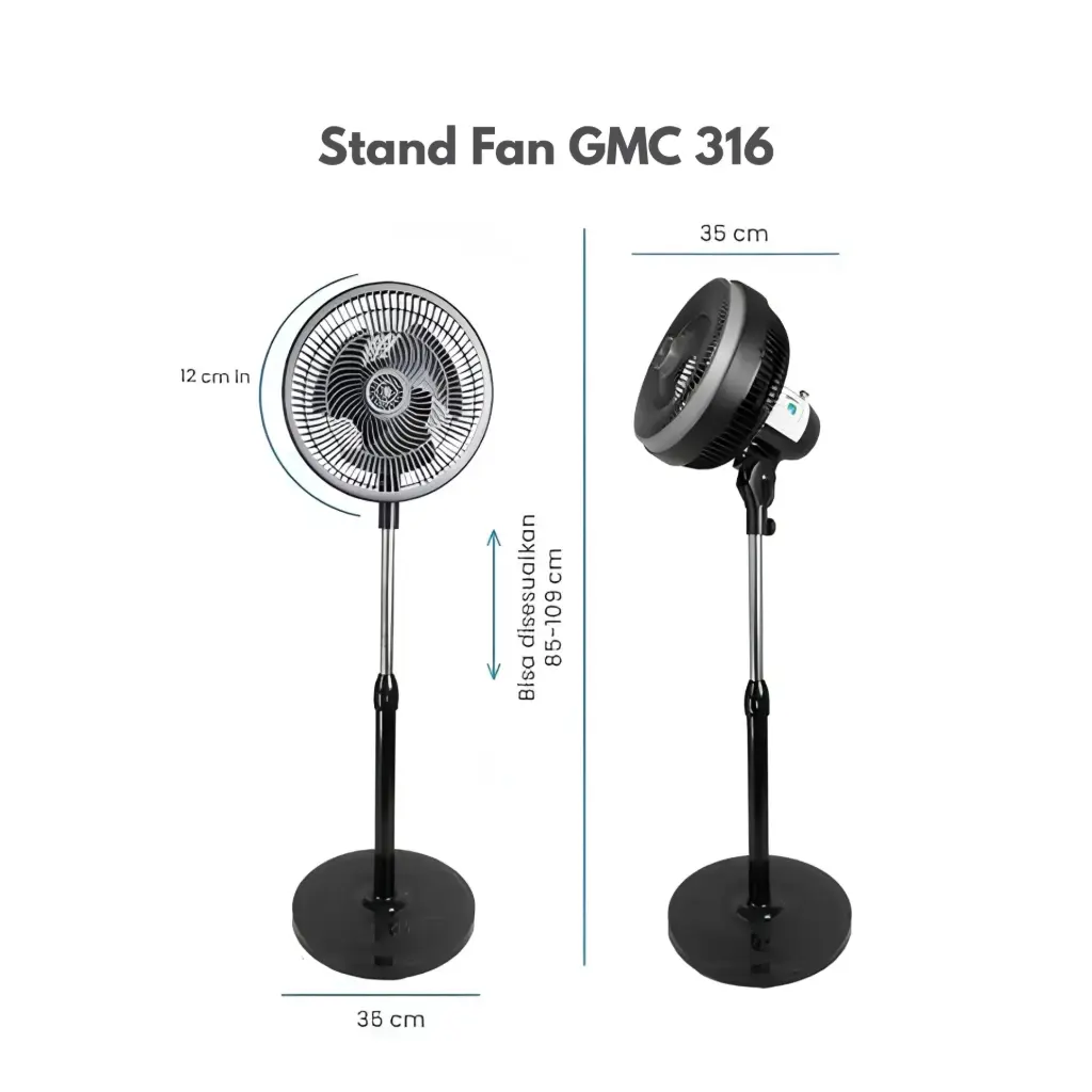 STAND FAN GMC 316 12"