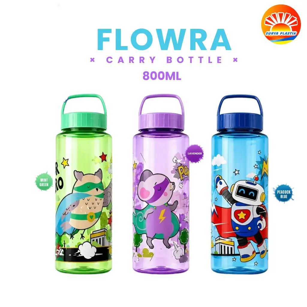 BOTOL MINUM FLOWRA CARRY 800ML BIGGY