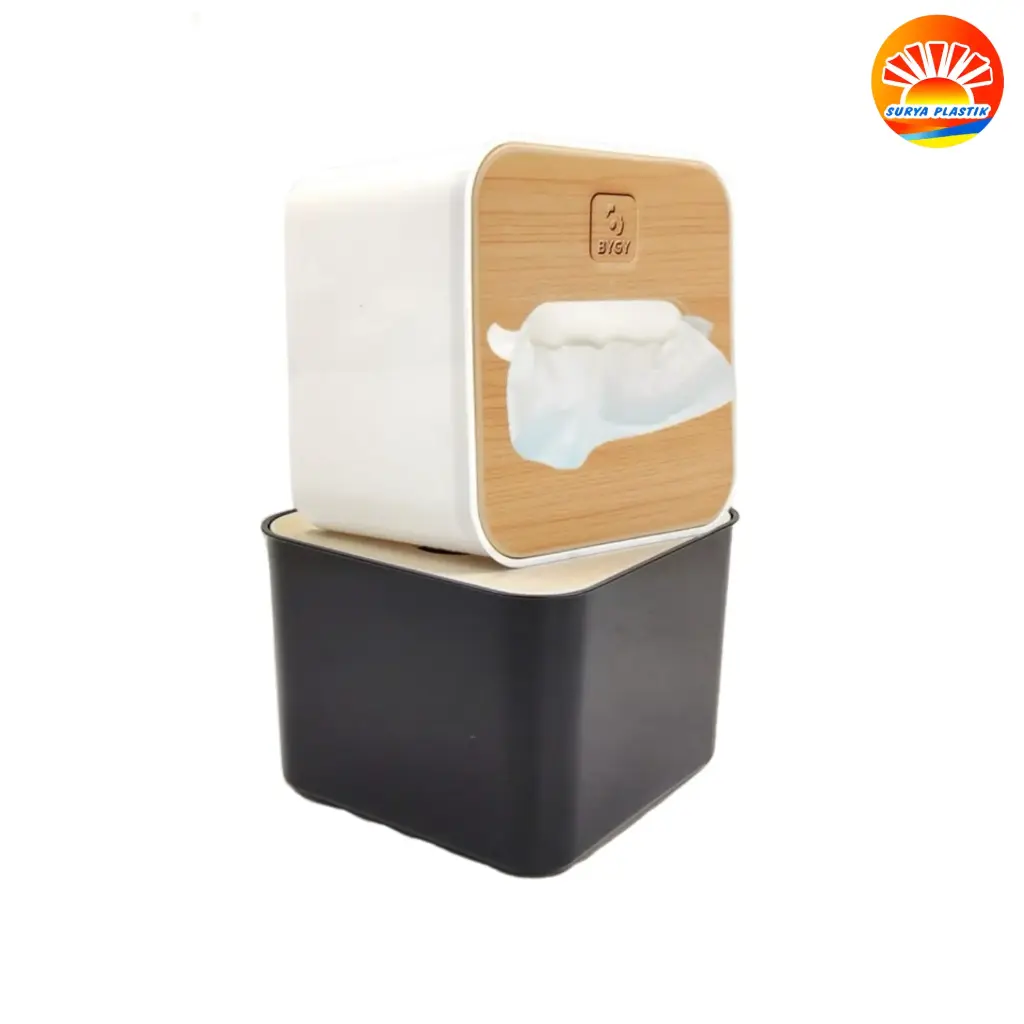 TEMPAT TISU LIOR WOOD (S) WHITE BIGGY