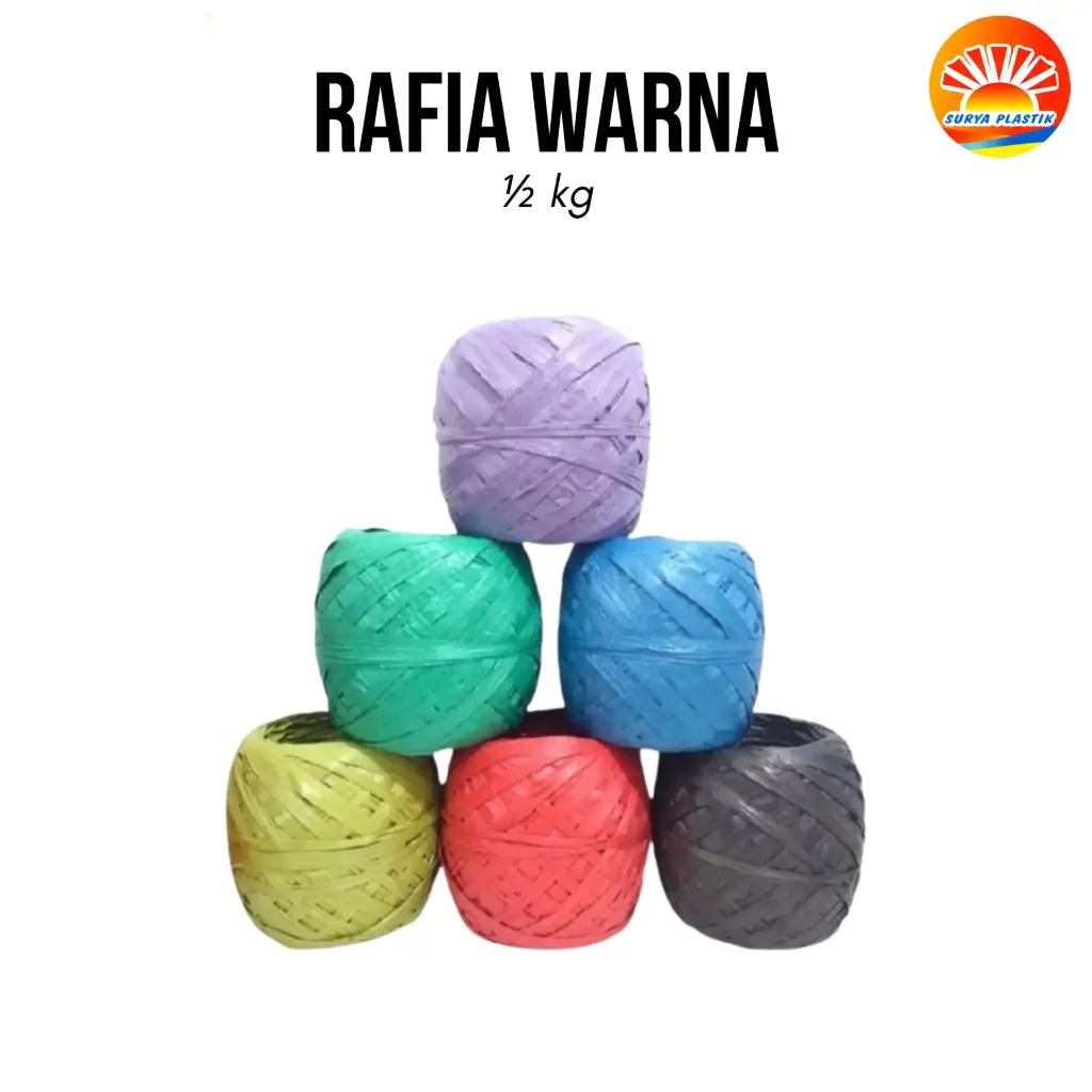 RAFIA WARNA 1/2KG