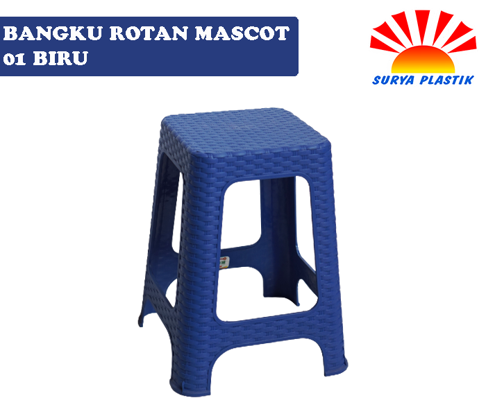 BANGKU ROTAN MASCOT 01 BIRU