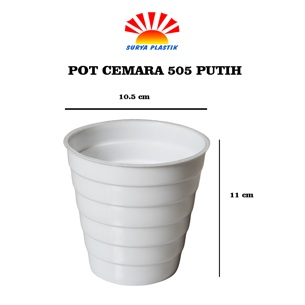POT CEMARA 505 PUTIH@40DZ