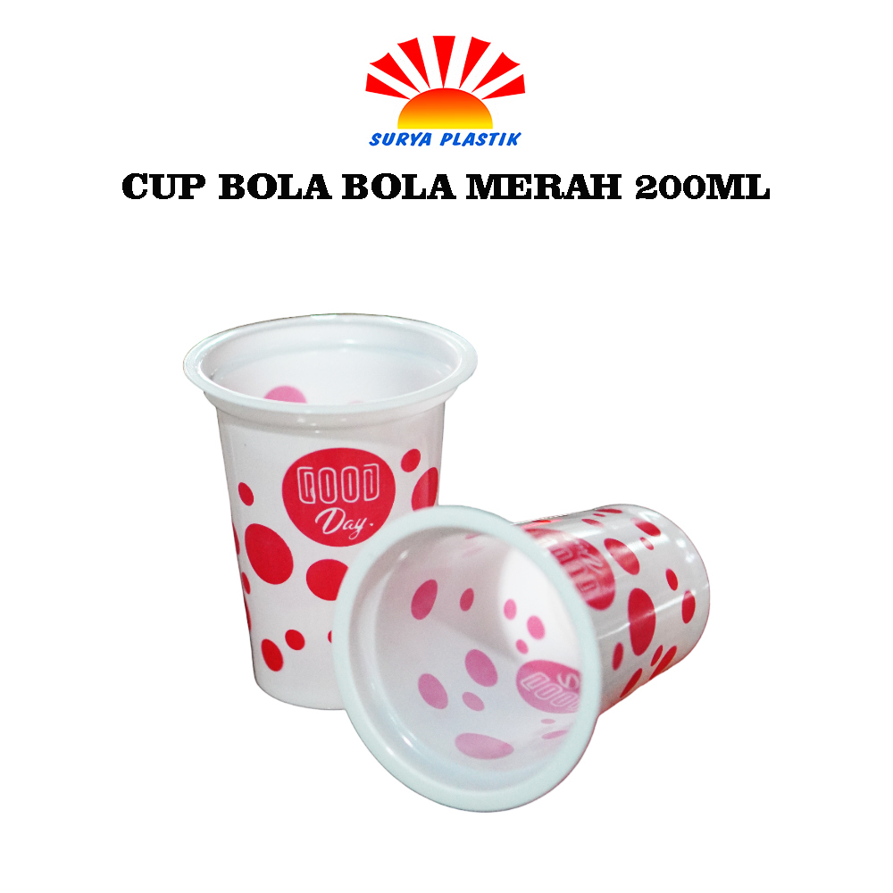 CUP BOLA BOLA MERAH 200ML