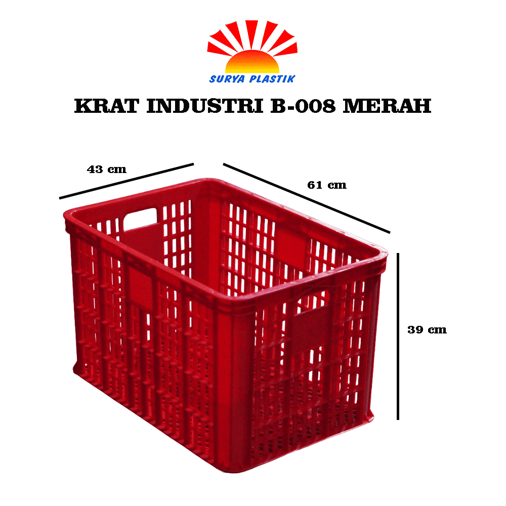 KRAT INDUSTRI B-008 MERAH @6PCS