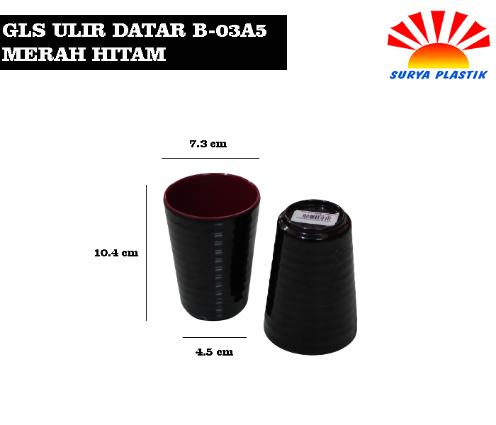 GLS ULIR DATAR B-03A5 MERAH HITAM @60PC