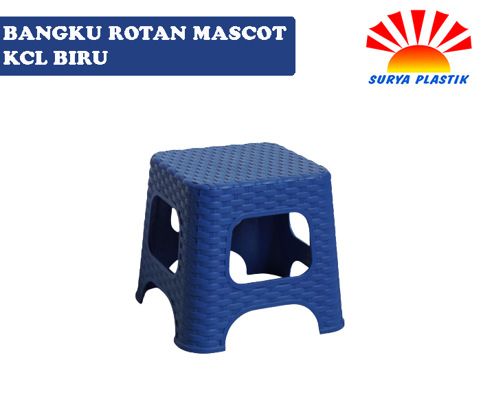 BANGKU ROTAN MASCOT KCL BIRU