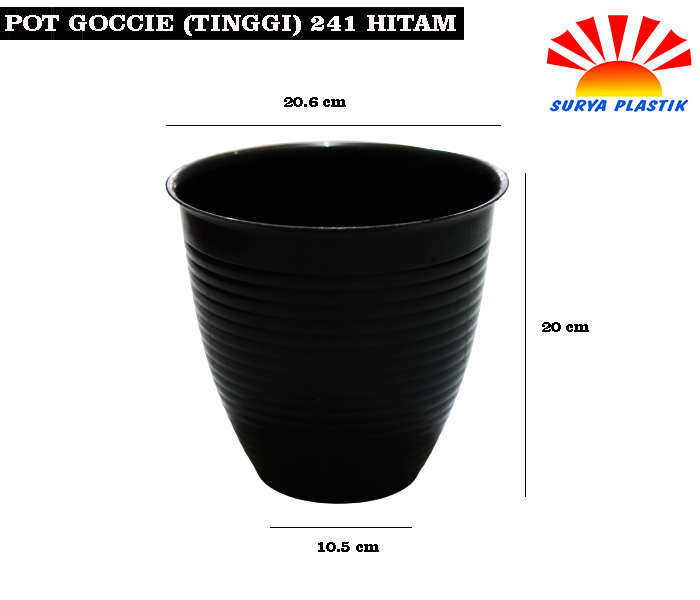 POT GOCCIE (TINGGI) 241 HITAM