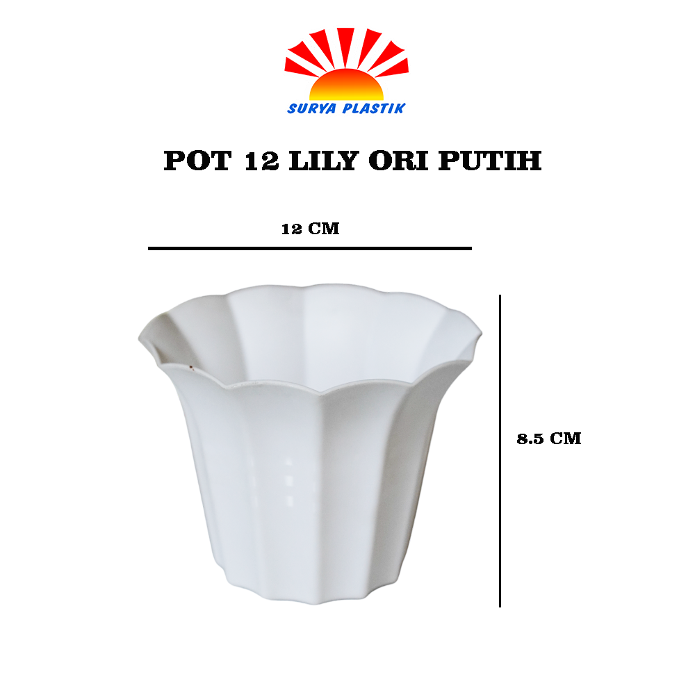 POT 12 LILY ORI PUTIH