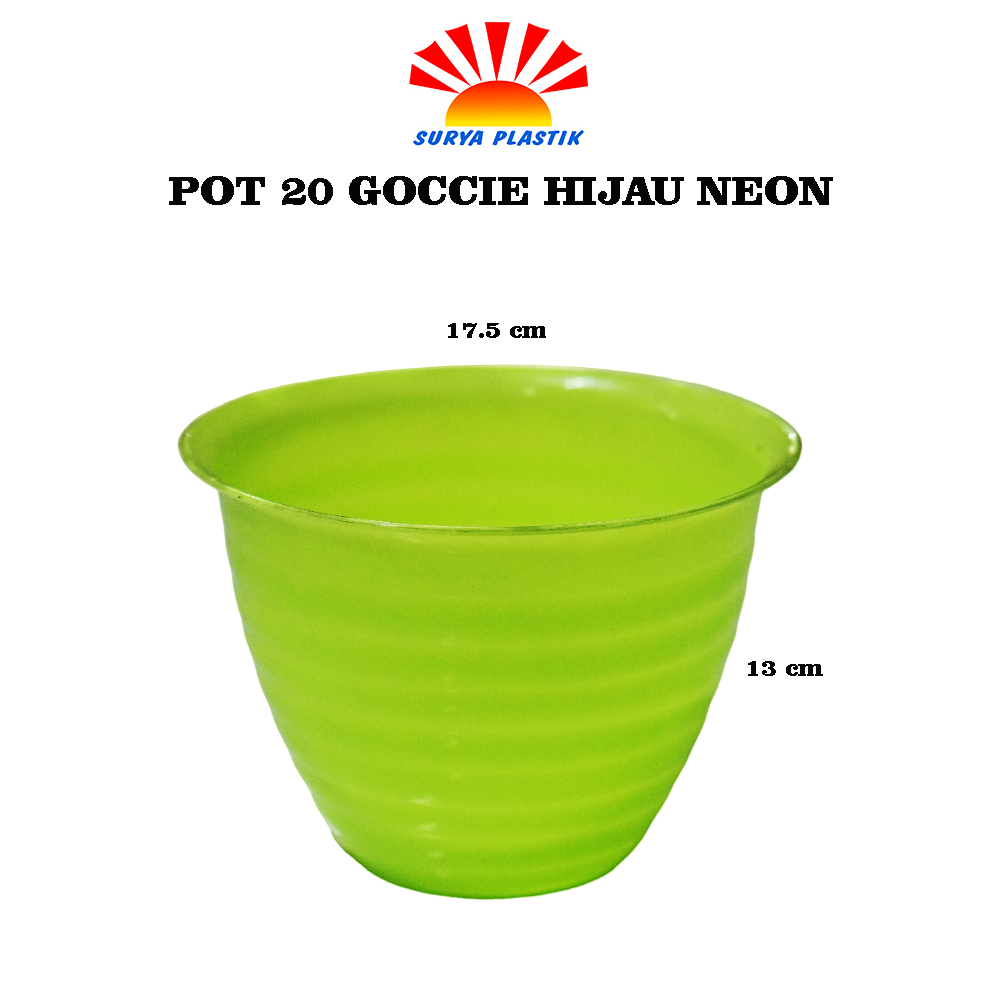 POT 20 GOCCIE HIJAU NEON