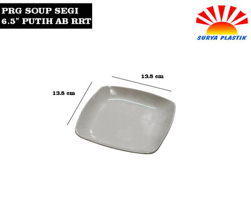 [1666] PRG SOUP SEGI 6.5" PUTIH AB RRT@10DZ