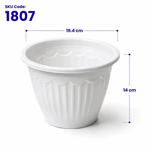 [1807] POT GANTUNG ANGGREK PUTIH TURBO PLAST 31G@25DZ