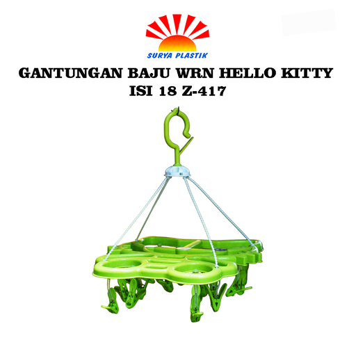 [1918] GANTUNGAN BAJU WRN HELLO KITTY ISI 18 Z-417@60PCS