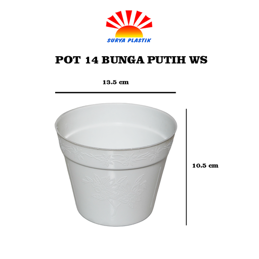 [1956] POT 14 BUNGA PUTIH