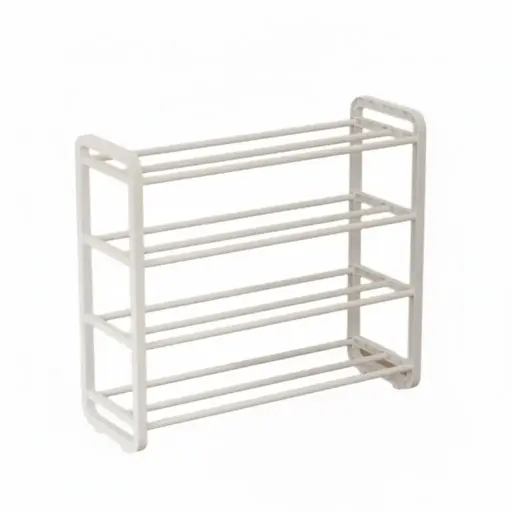 [9339] AONEZ SHOES RACK 4 LAWYER 60CM - WHITE