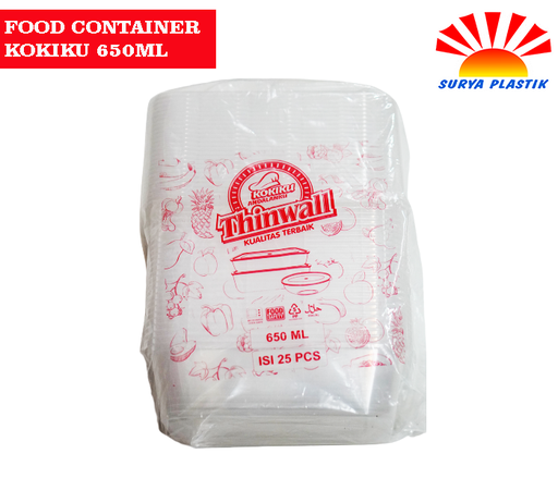 [2652] FOOD CONTAINER KOKIKU 650ML @20PAK