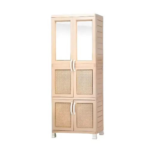 [2706] LEMARI KACA CABRO 5G11.2C CAPPUCINO NAPOLLY
