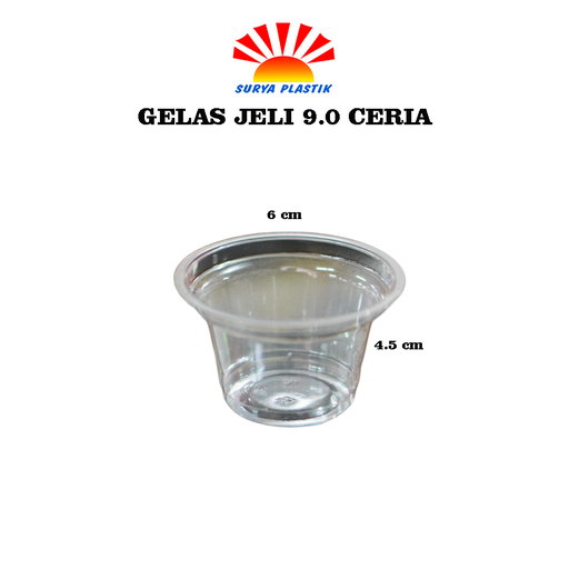 [2965] GELAS JELI 9.0 CERIA TNP TUTUP