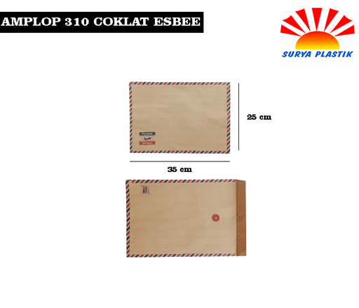 [3051] AMPLOP 310 COKLAT ESBEE@10PCS