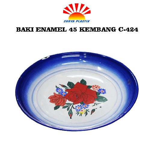 [3412] BAKI ENAMEL 45 KEMBANG C-424@2DZ