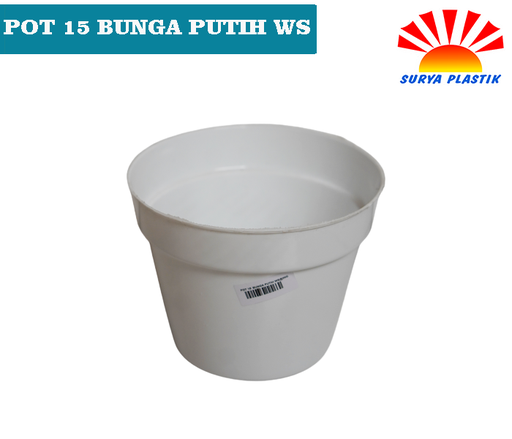 [3449] POT 15 BUNGA PUTIH WS@30DZ