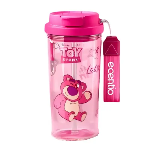 [9731] ECENTIO 500ML DOUBLE DRINK PLASTIC CUP DISNEY EDITION