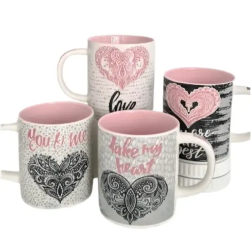 [DMN000012] MUG HATI FUSCHIA 3421