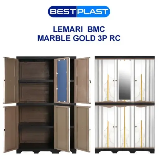 [FUR000041] LEMARI BMC MARBLE GOLD 3P RC