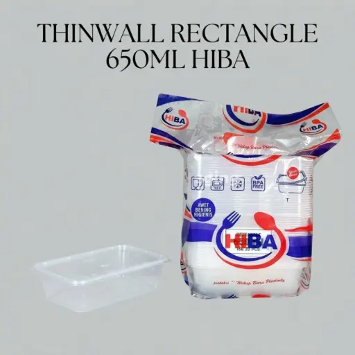 [DPM000067] THINWALL RECTANGLE 650ML HIBA