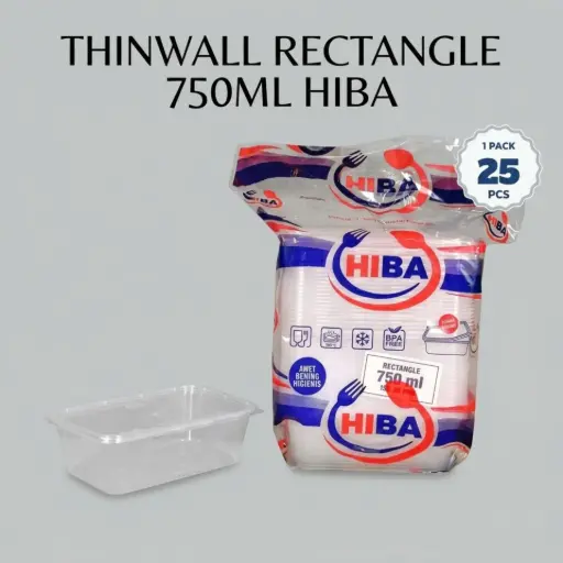 [DPM000068] THINWALL RECTANGLE 750ML HIBA