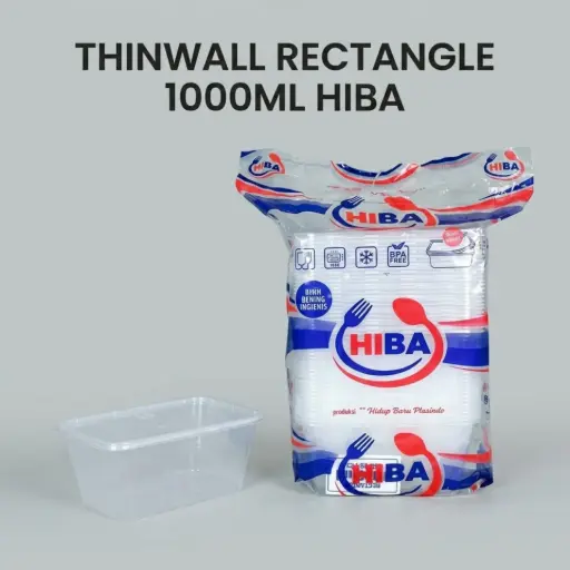 [DPM000069] THINWALL RECTANGLE 1000ML HIBA