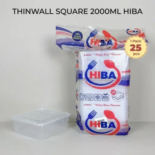 [DPM000072] THINWALL SQUARE 2000ML HIBA