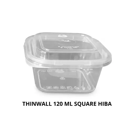 [DPM000075] THINWALL 120ML SQUARE HIBA