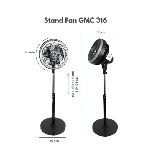 [ELR000002] STAND FAN GMC 316 12"