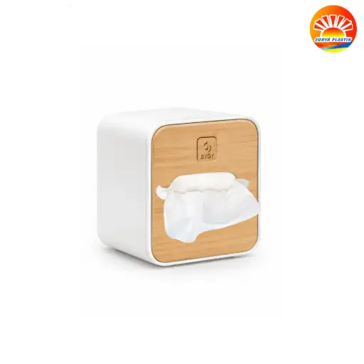 [KBR000018] TEMPAT TISU LIOR WOOD (S) WHITE BIGGY