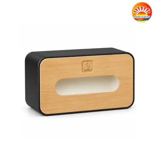 [KBR000019] TEMPAT TISU LIOR WOOD (L) BLACK BIGGY