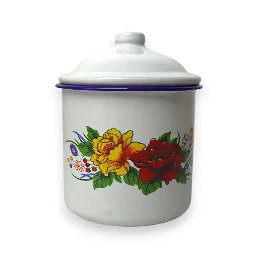 [3847] MUG ENAMEL+TTP MTF KEMBANG 10CM C-382@8DZ
