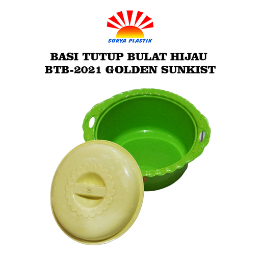 [3897] BASI TUTUP BULAT HIJAU BTB-2021 GOLDEN SUNKIST